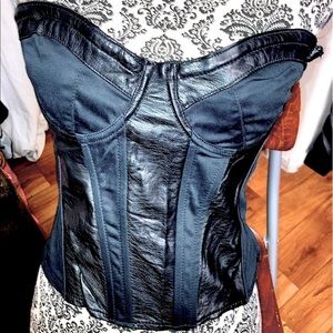H&M Leather black corset